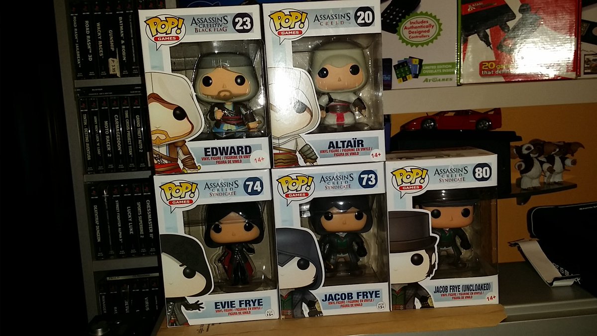 scyla79's tweet image. Así empieza mi pequeña coleccion de pops de assassins. Confirme vayan llegando iré actualizando