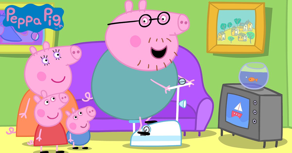 Daddy Pig wants to get fit. What's your New Year's resolution?