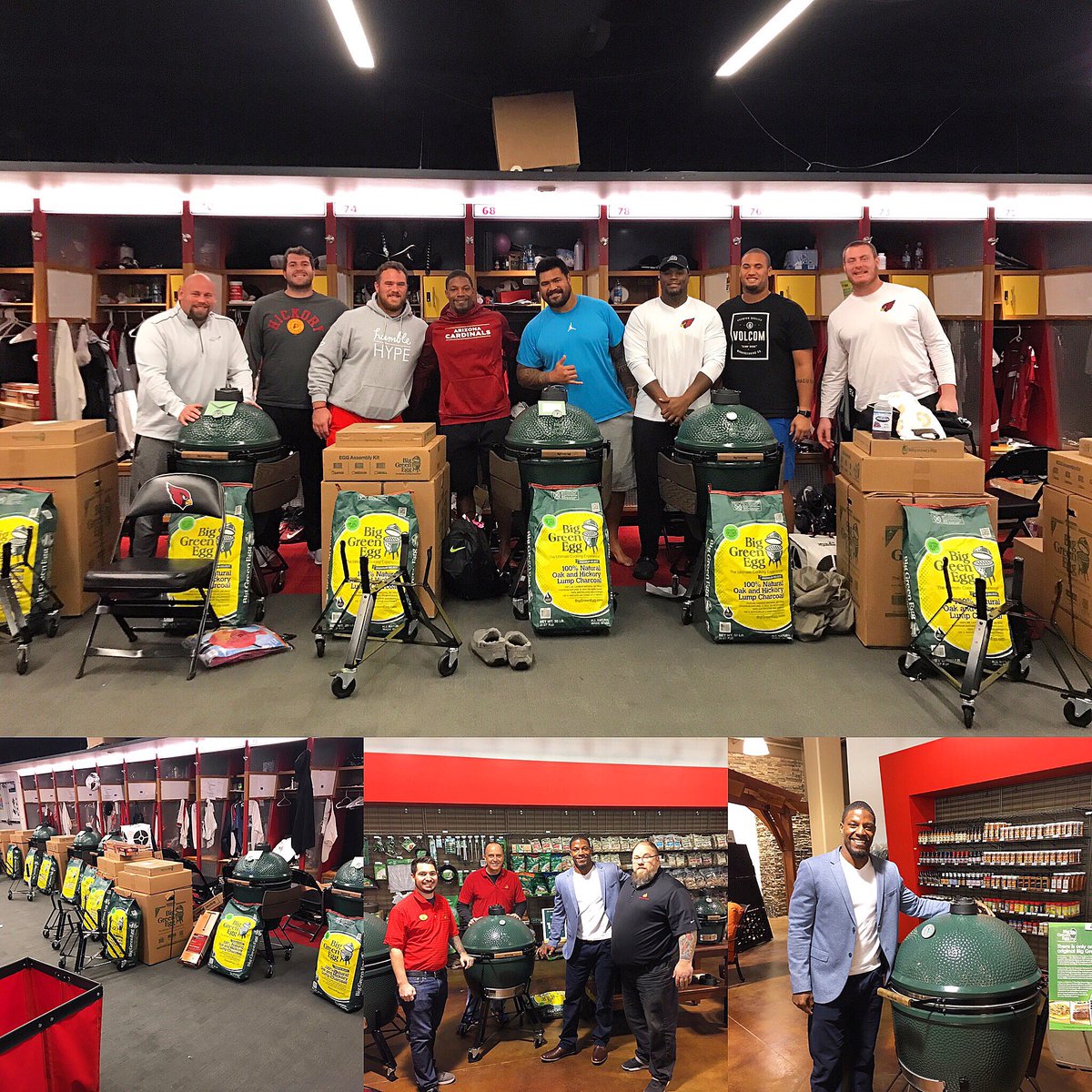 A Thank You to my O Line for helping US perform all season long. Stopped by <a href="/BBQGaloreUSA/">Barbeques Galore</a> to grab them all a <a href="/BigGreenEgg/">Big Green Egg</a> !!