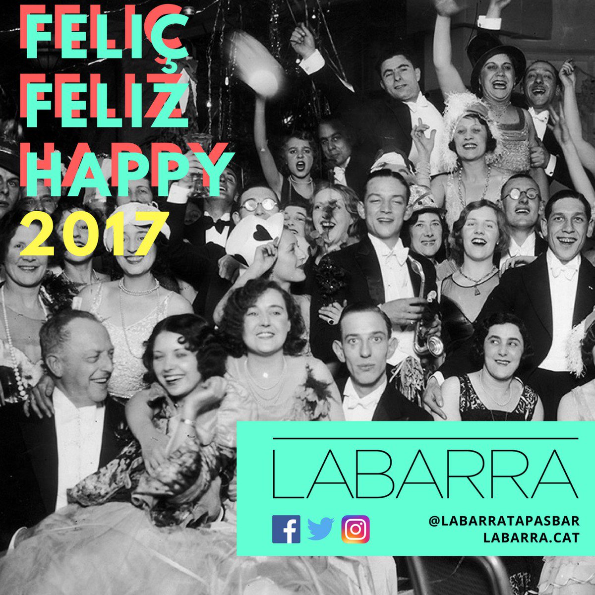 LabarraTapasBar's tweet image. Happy new year - Bon any - Feliz año 👏👏🎉🎊 #LABARRAtapasbar