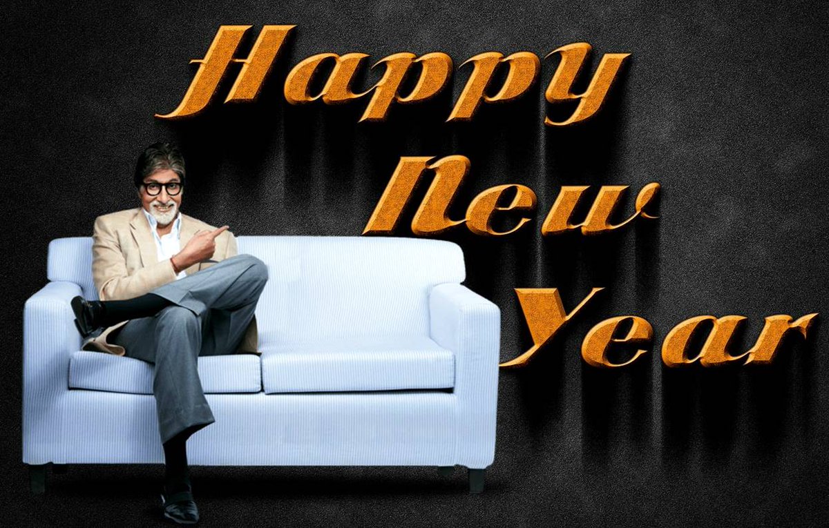 SrBachchan's tweet image. T 2489 - वर्ष नव, हर्ष नव  ...  जीवन  उत्कर्ष नव !! 
New Year wishes for happiness always in 2017 !! 🌺love to all ..🌻🌼