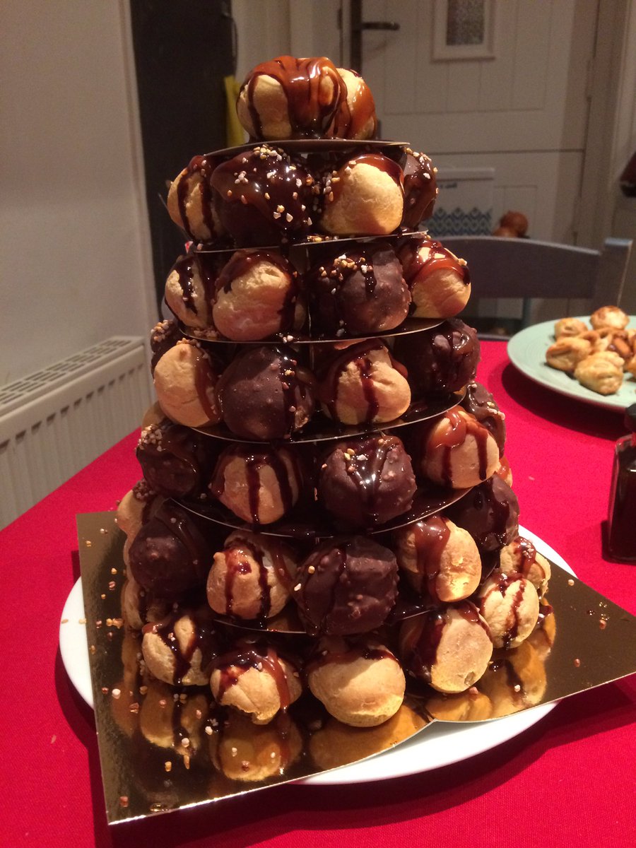 DigTrainer's tweet photo. @AldiUK thanks for the choux tower! Eating our own body weight in profiteroles this New Years Eve x https://t.co/Bv17GKypsL