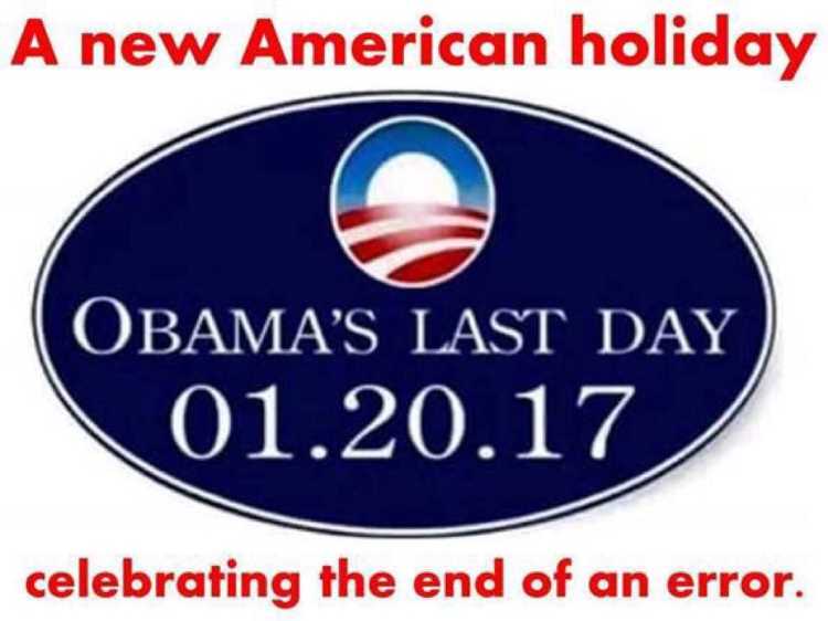 SINAO_USA's tweet photo. A New American Holiday?
#LameDuck #PoliticalCorpse @BarackObama #GlobalismFail #DividerInChief @MichelleObama #BitterBitch 🇺🇸 https://t.co/k1LVpAMiXp