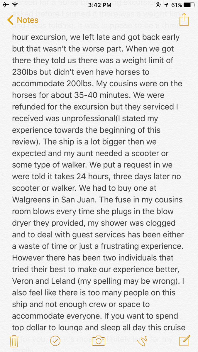 mary_schelmety's tweet photo. @RoyalCaribbean You Suck! This was not only a waste of $18,000 but it was a waste of time that I will never get back! https://t.co/o9L0WF2QSv