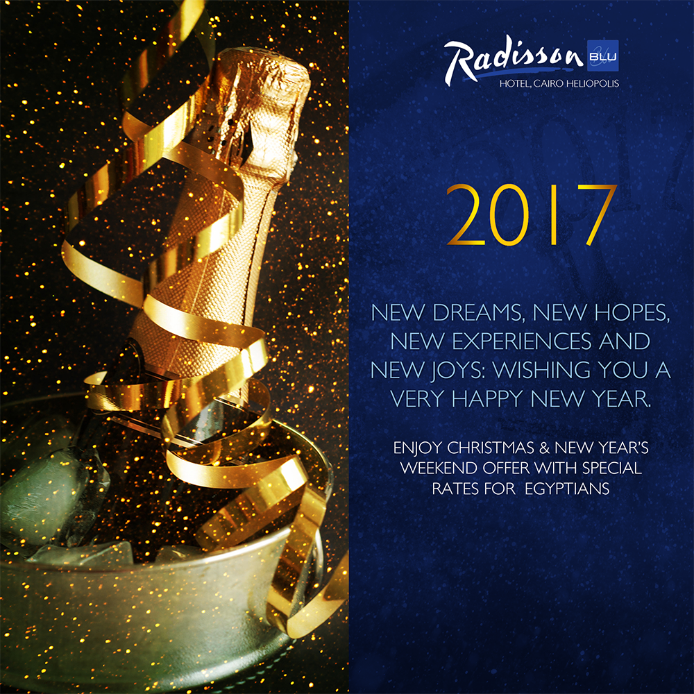 New dreams, new hopes, new experience and new joys.
Wishing you a happy new year.
#RadissonBluCairoHeliopolis #Hotel #Cairo #SPAon9 https://t.co/Tok74Su3bL