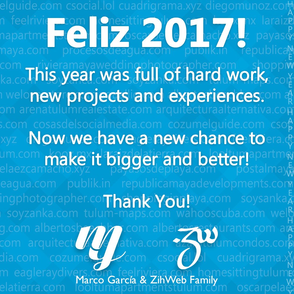 ZihWeb's tweet photo. Happy new year 2017! #ZihWeb #Development #2017 https://t.co/k3M8hZP5pU