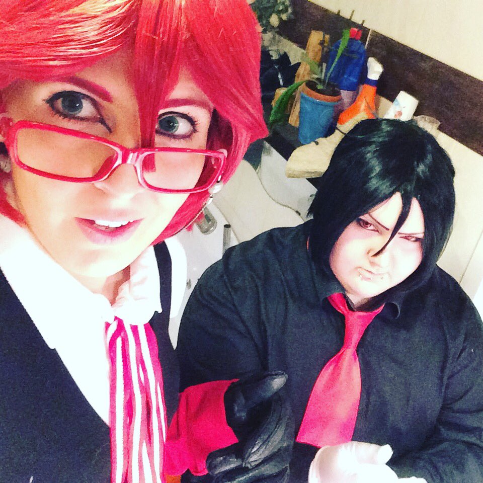 on omegle! Tags: Cosplay Bringmethekelly cosplay Viccy love Black butler  Yaoi Sebastian michaelis Grell sutcliff Kuroshitsuji Anime, image size:960x960