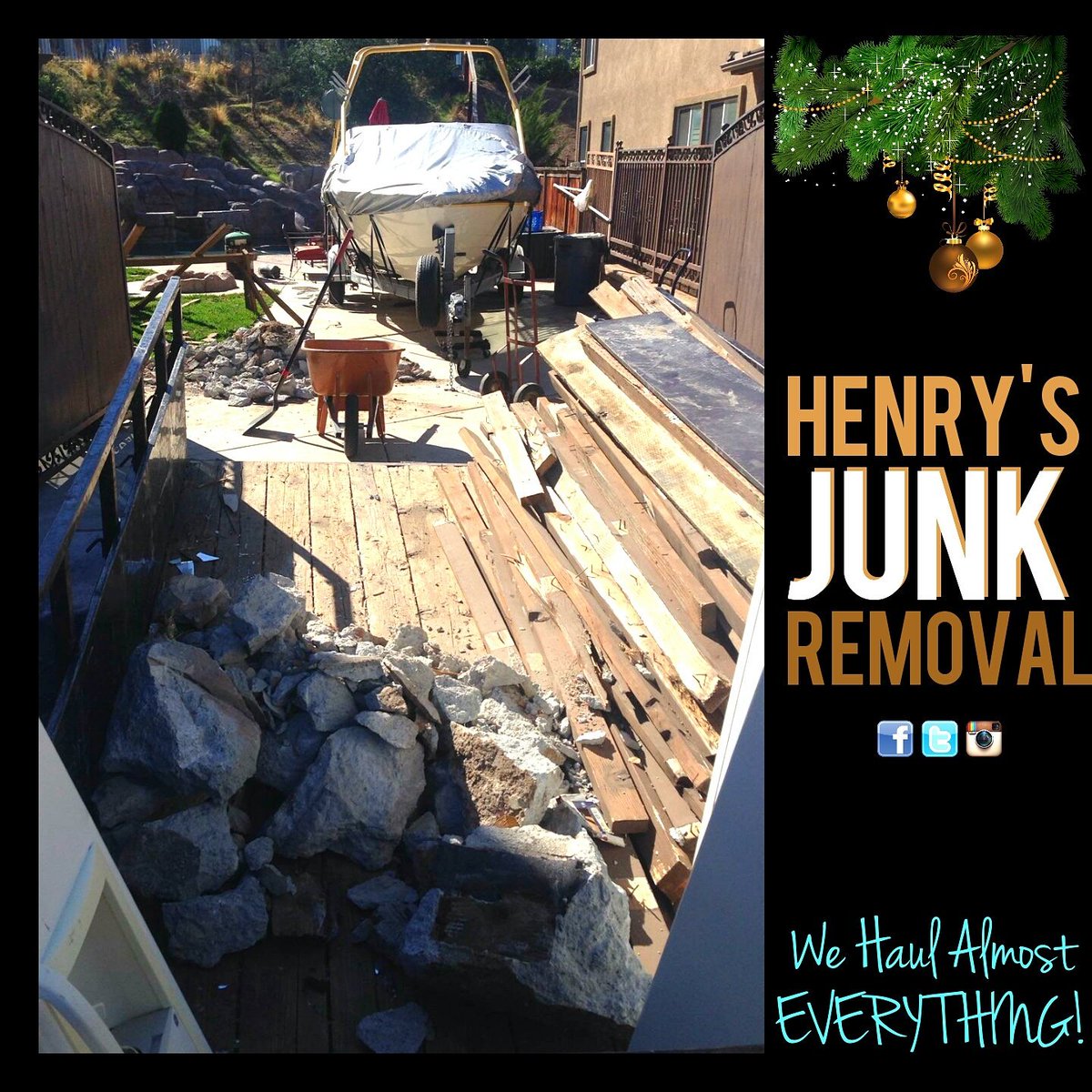 Haul Away Service! #HenrysJunkRemoval #JunkRemoval #HaulAwayService #AppliancePickUp #FreePriceEstimate #BrushRemoval #SeHablaEspañol #IE