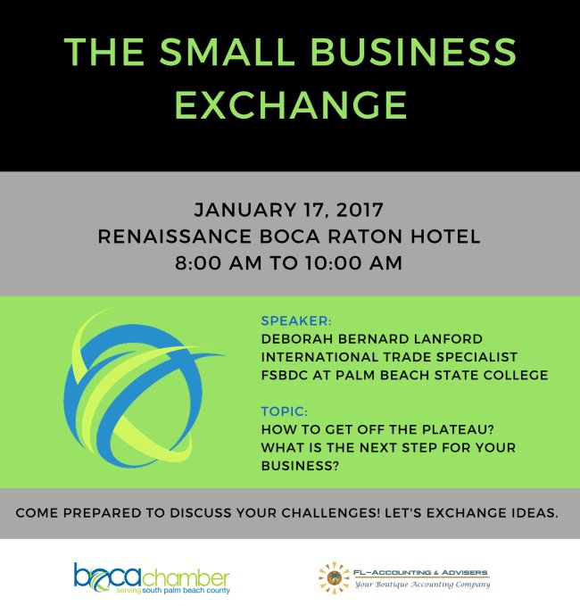 @bocachamber Small Biz Exchange Tue Jan 17 8AM @renaissanceboca Hotel 2000 NW 19th St Boca Raton, FL 33431 https://t.co/VMC14MHAFX https://t.co/ORkERA24iQ