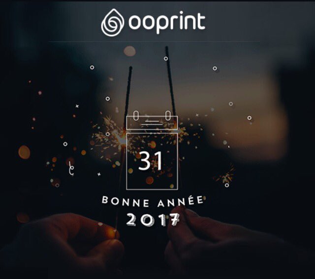 Ooprint's tweet photo. Toute l'équipe d'ooprint vous souhaite une très bonne année 2017 ! 🎉🎉 https://t.co/ANneO6q6iW