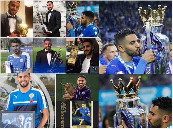 Gelar dalam kenangan. Foto: akun Twitter Riyad Mahrez.