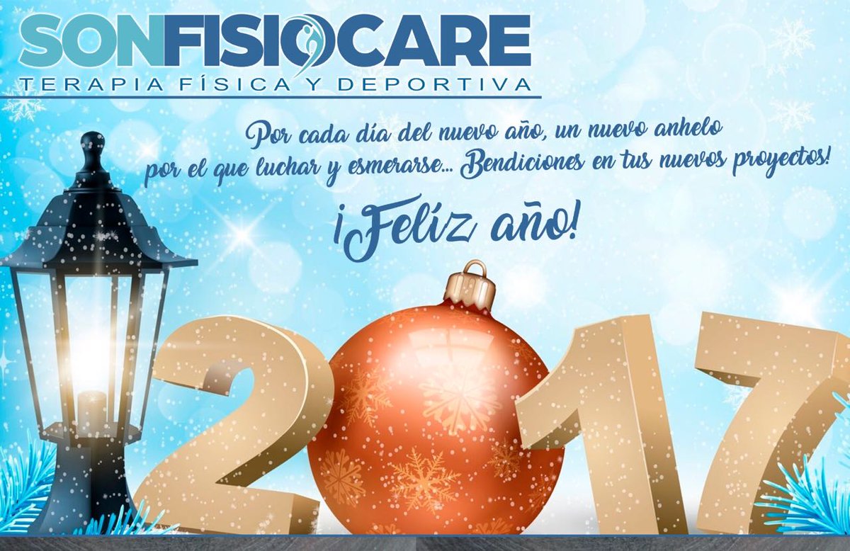 sonorafisio's tweet photo. #SonoraFisioCare desea que tengan unas excelentes fiestas. Deseamos que este nuevo año este lleno de éxitos para ustedes. https://t.co/j26F60mZlk