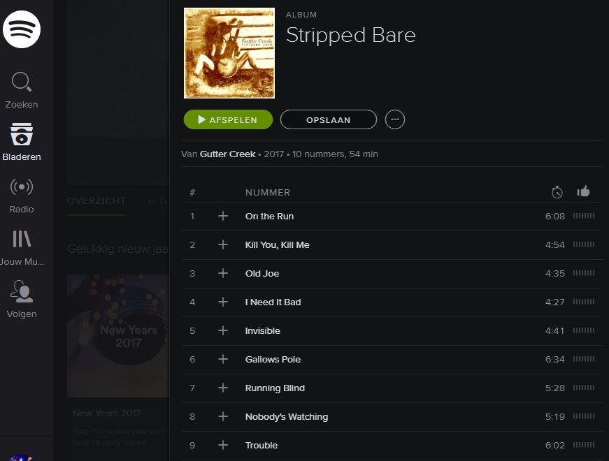 Happy New Year! Here is our new album "Stripped Bare"! We hope you like it! Cheers Gutter Creek <a href="/GutterCreek/">Gutter Creek</a> play.spotify.com/album/3lo3areP…