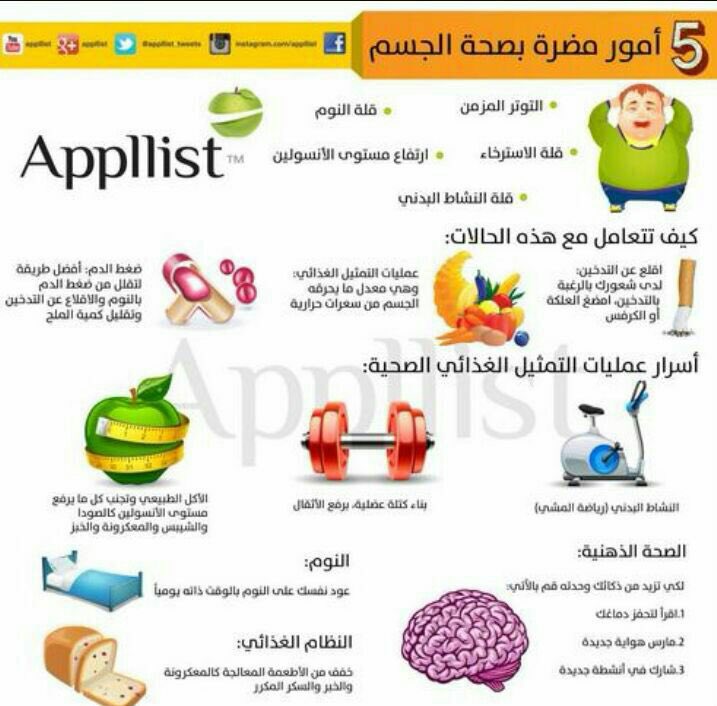 خمسة أمور
مضرّة بصحة الإنسان