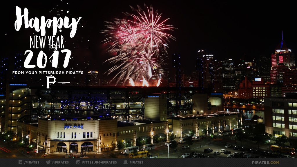 Pirates's tweet photo. Happy New Year Bucco Nation! https://t.co/EhzKDQ5Ddc