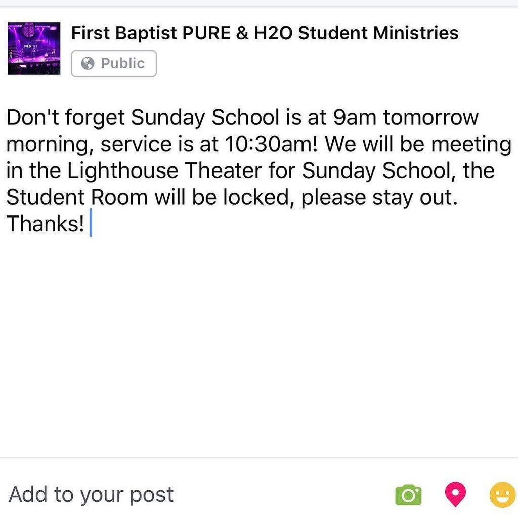 FIRST BAPTIST tweet media