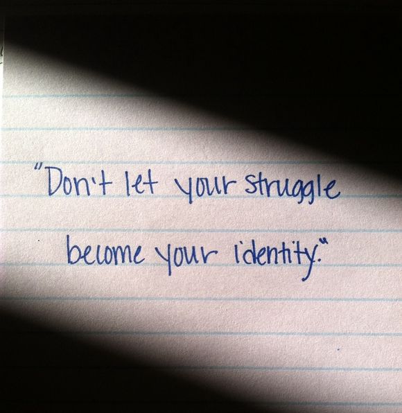 Don't let your struggle become your identity. #sales #quote