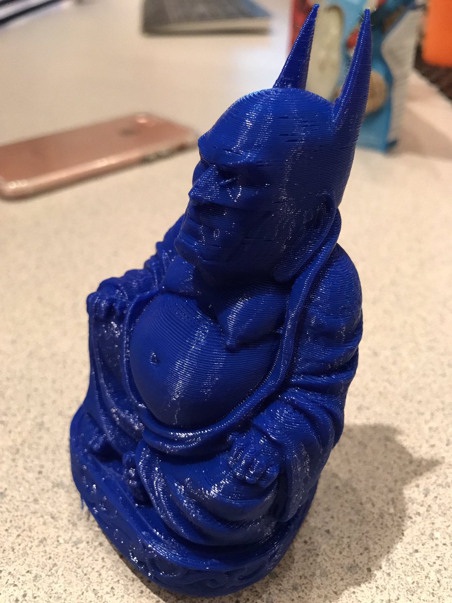 MCHRISP1's tweet photo. @MakePrintable @danzca6 @PrintedSolid @RonZawora @thingiverse Proof that @MakePrintable code works! #3DPrinting #MeshRepair ๐๐ผ๐๐ผ๐๐ผ#BatBuddha https://t.co/B8fZkheYBK