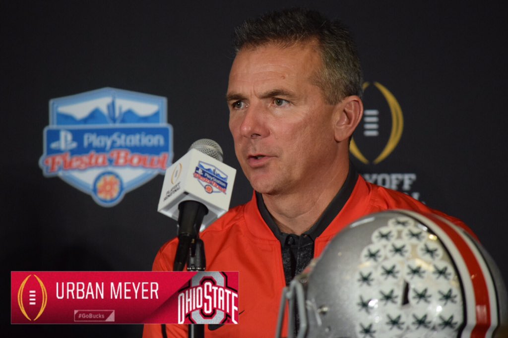 OhioStAthletics's tweet photo. Meyer: Ohio State is not used to things like this. I'm not used to things like this and it will not happen again. https://t.co/OD0XZ4Nrem