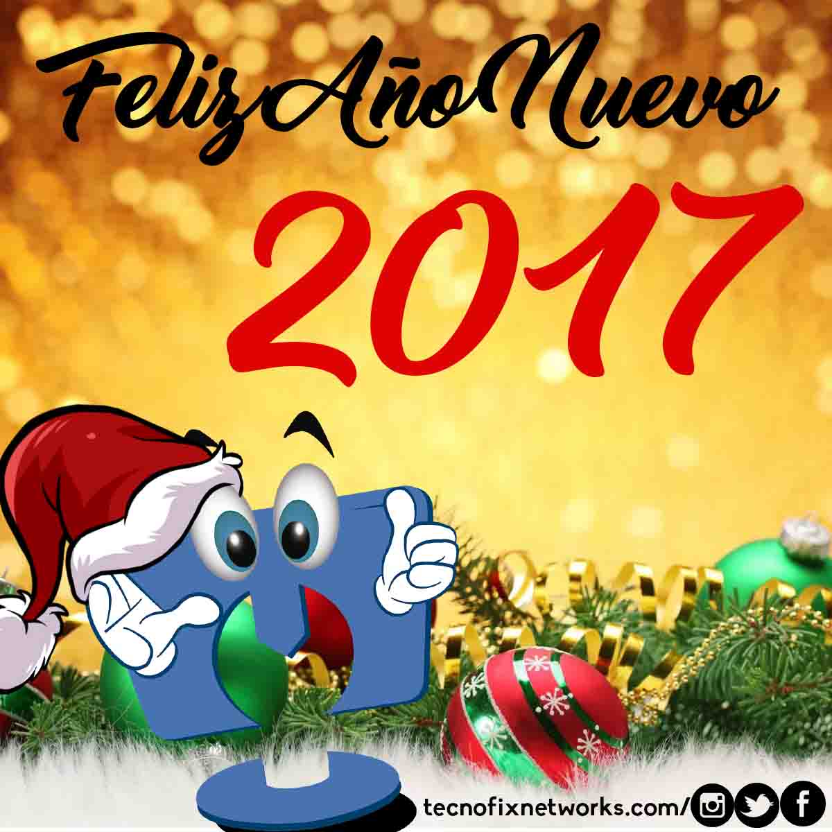 TecnofixNet's tweet photo. Desde la familia de #TecnoFixNetworks le deseamos Feliz año nuevo https://t.co/zGdBIX7fM5