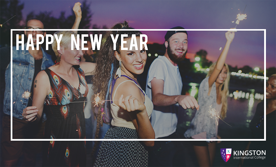 KingstonIntColl's tweet photo. Out with the old, in with the new: may you be happy the whole year through. Happy New Year! https://t.co/HZqFTu6V6I
