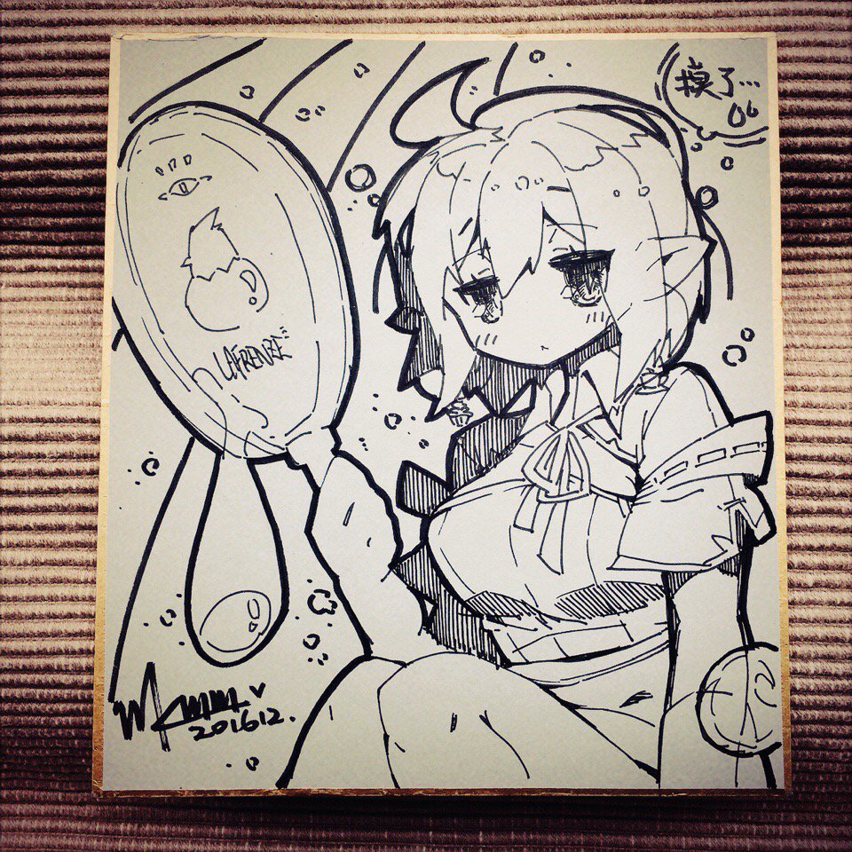 #戦艦少女R 和風力一起畫了馬漢and摩的【】還有自己的看板娘。新年進步! 