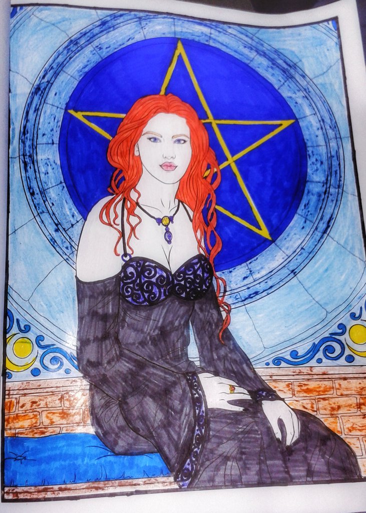 DaisyDazied's tweet photo. More insomnia induced colouring! 😉 #GothGirls #PrettyColours #GothColouringBook https://t.co/MBB8cqgVap