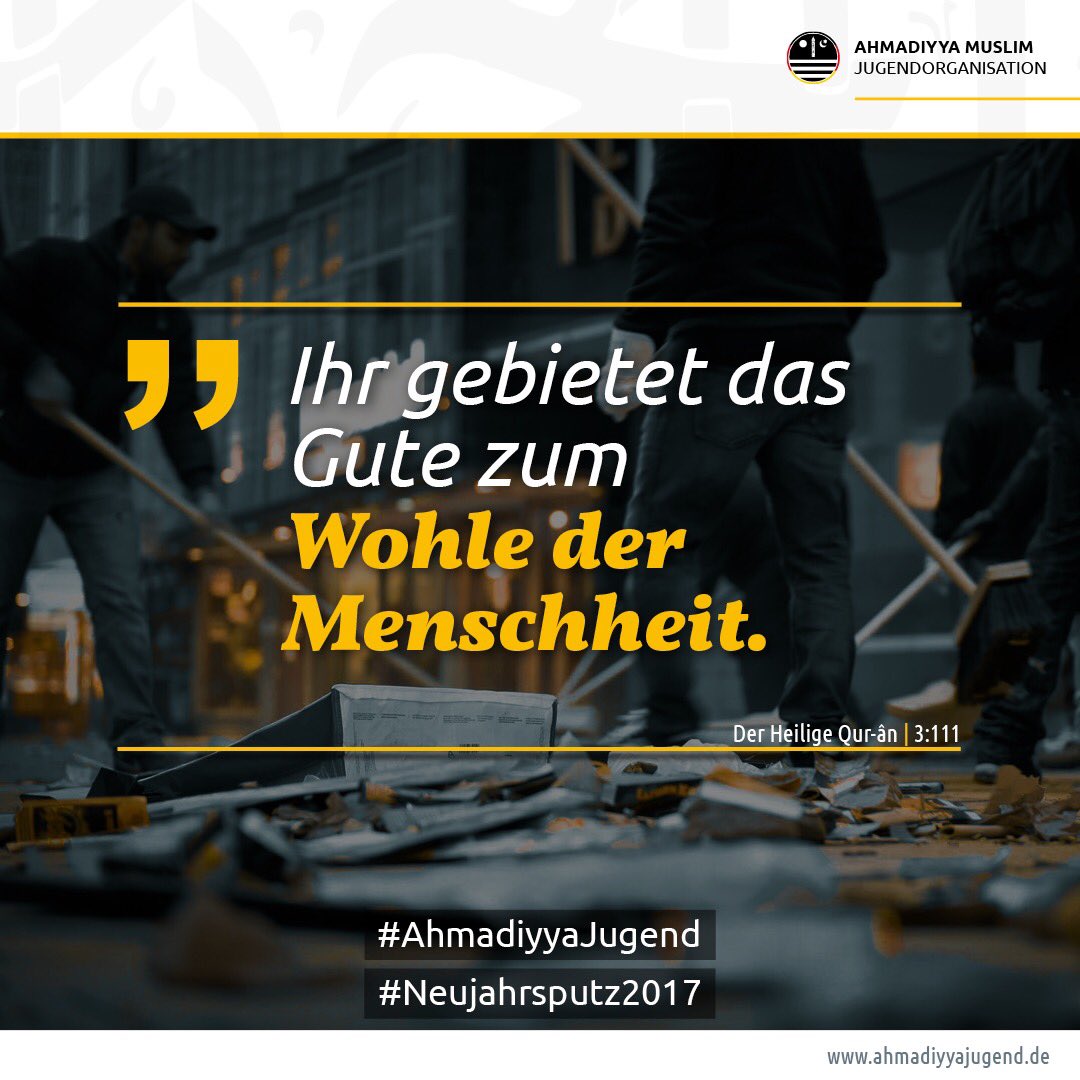 AhmadiyyaJugend's tweet image. Auch in #Aachen befreit die #AhmadiyyaJugend die Straßen vom Silvestermüll. #Neujahrsputz2017