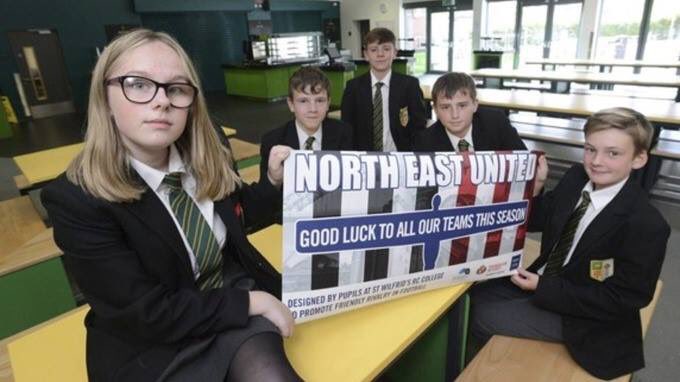 SAFCFoL's tweet photo. SEPT: @StWilfridsRCcol pupils saw their advertising campaign brought to life with @Port_of_Tyne challenge https://t.co/21vXAmPJLG #FOL2016 https://t.co/Tm3mWBoADU