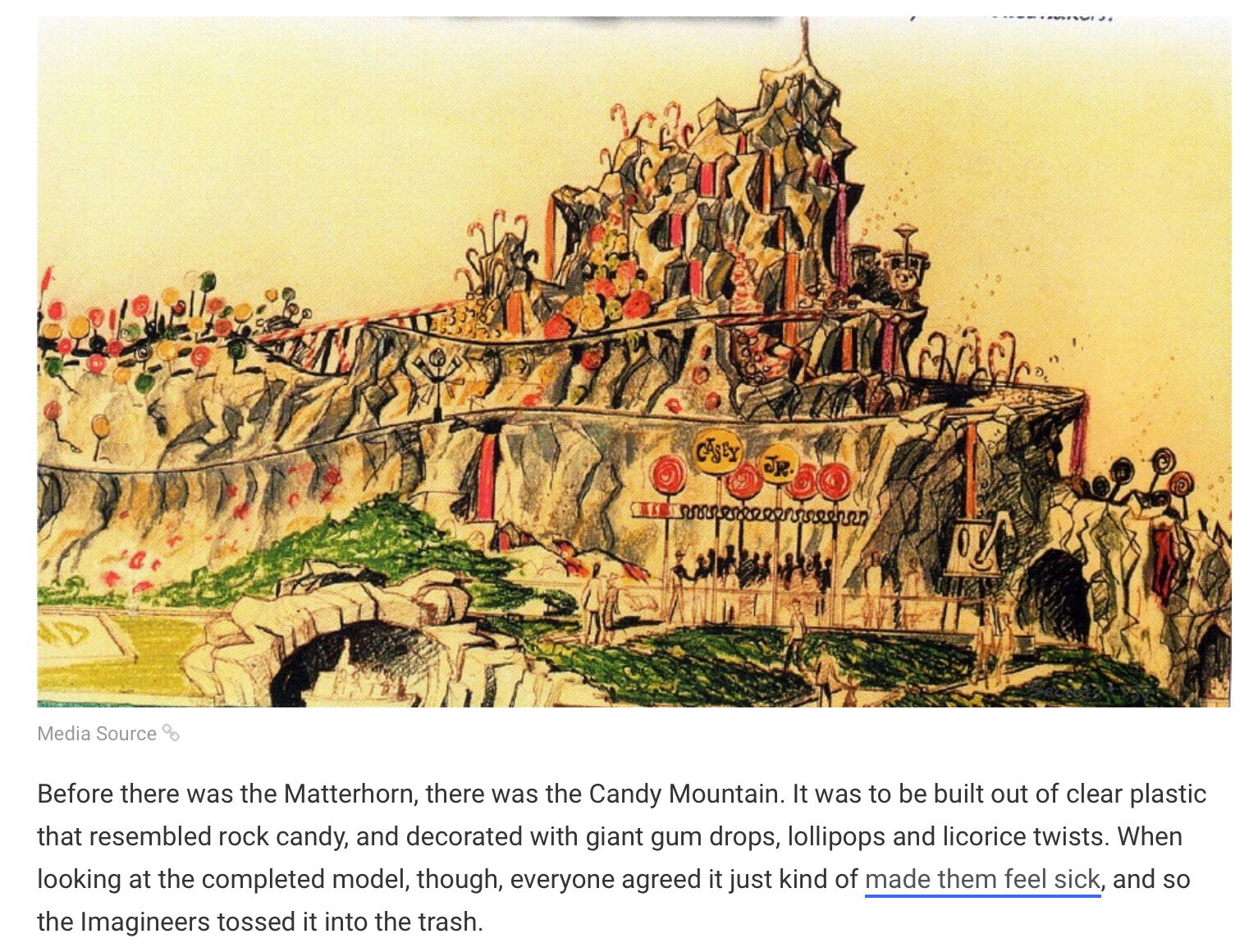 🚂All About Disney🚃 on Twitter "🍭Disneyland Candy Mountain Concept Art🍭 Disneyland Disney 