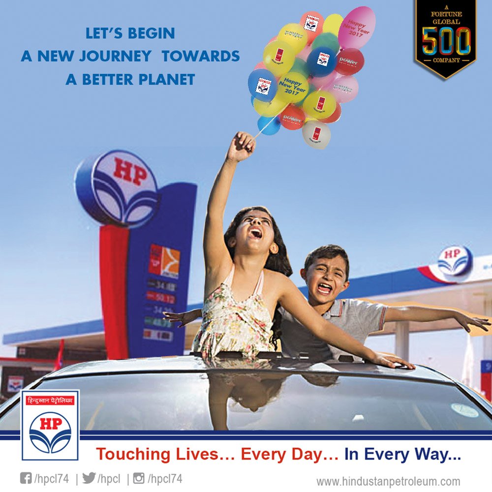 HPCL's tweet photo. Let’s begin a new journey towards a better planet! Wish you all a very #HappyNewYear! https://t.co/Mib20jKYWs