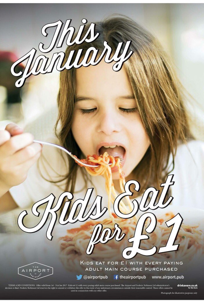 TheAirportPub's tweet photo. We know January is all about watching the pounds & counting the pennies, that's why #kidseatfor£1 #Januaryoffer #dineoutforless #Manchester https://t.co/wnoM32oQ3z