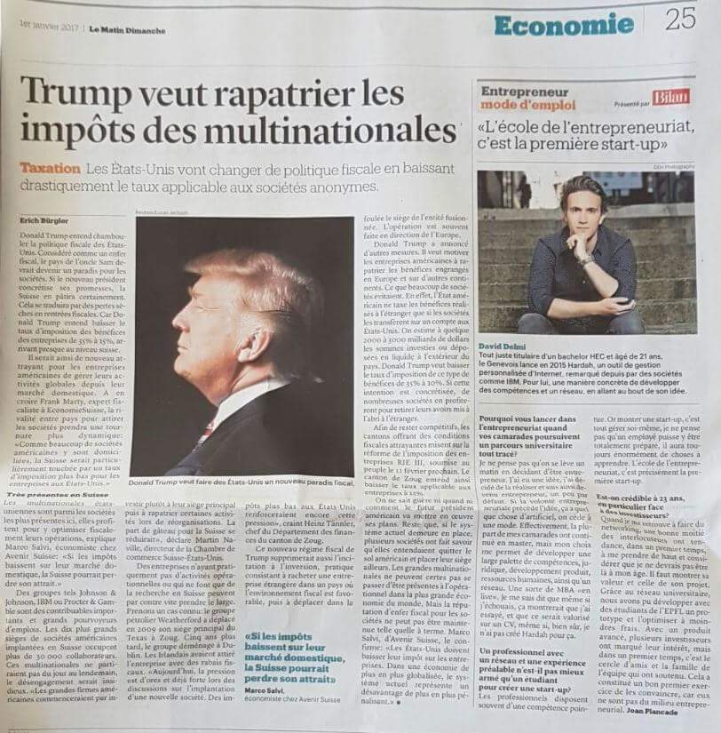 DelmiDavid's tweet image. Bonne année à tous! Ne manquez pas @lematindimanche.  Partager une page avec @realDonaldTrump c'est..original #nocomment #innovation #hardah