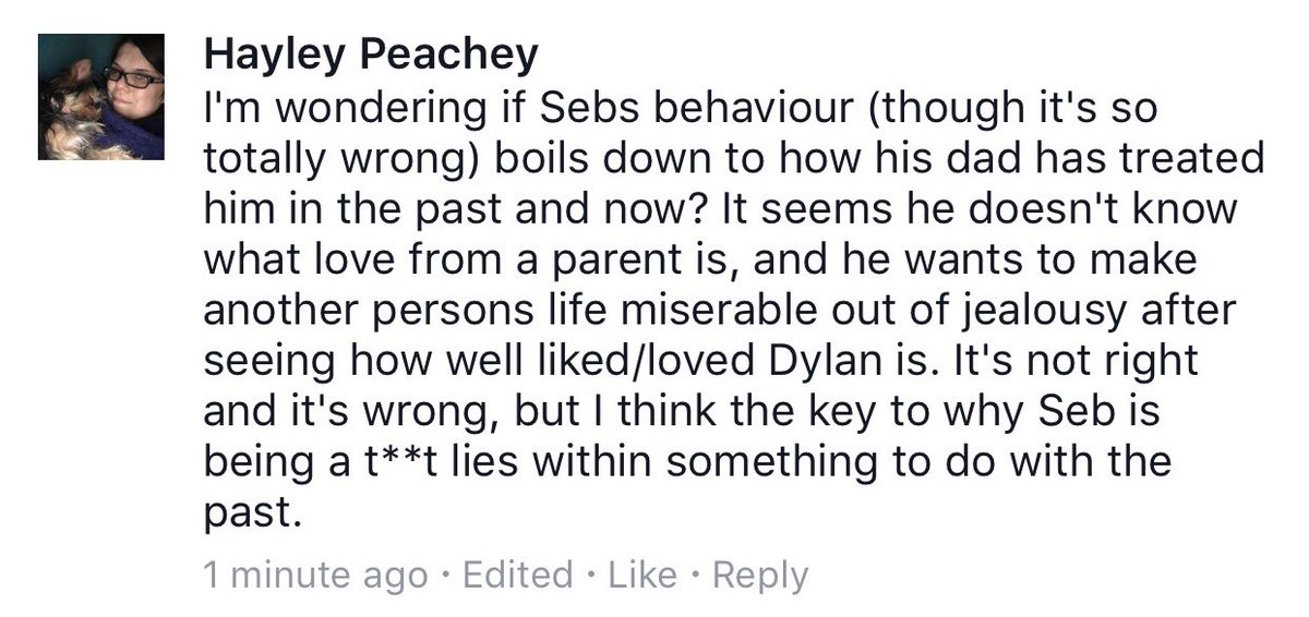 TeamMakarem's tweet photo. My thoughts on why I thin Seb is doing what's he is to Dylan. I love trying to work things out even if they are totally wrong. #Casualty https://t.co/P9ZimlAHWg