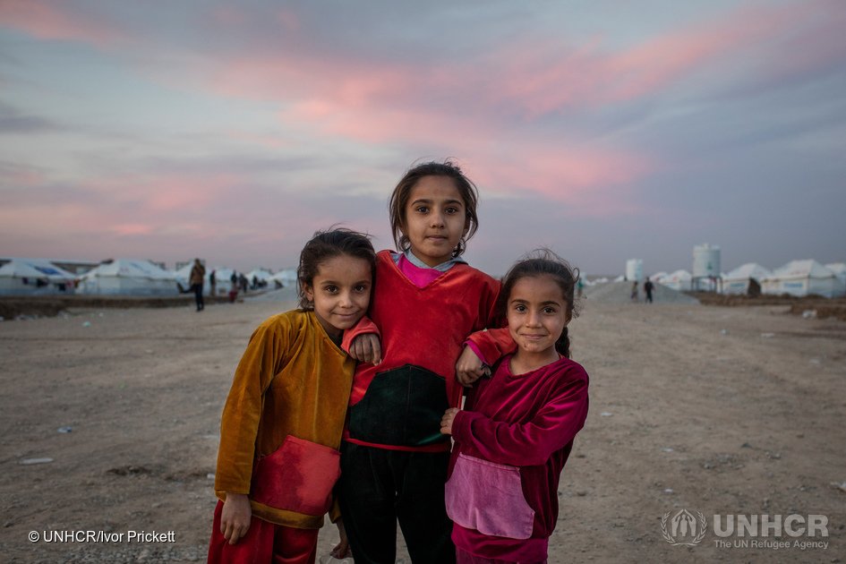 Happy New Year refugee children in Iraq