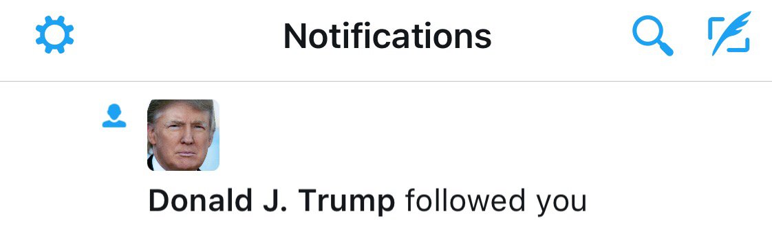 realJonRiley's tweet image. OMG Donald J. Trump is following me! I’m basically famous! In fact, several “Donald J. Trumps” are following me! I’m like double famous!