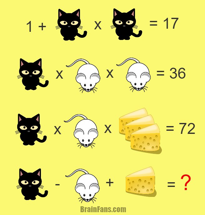 Can you solve this brain test?  Number And Math Puzzle - BrainFans
