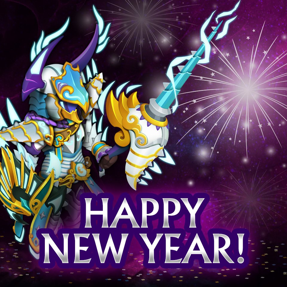 KnightsDragons's tweet photo. Knights, Wishing you a Happy New Year with the hope that you will have many blessings in the year to come. 🎉 #KnD #KnightsAndDragons https://t.co/e0WuI7mvek