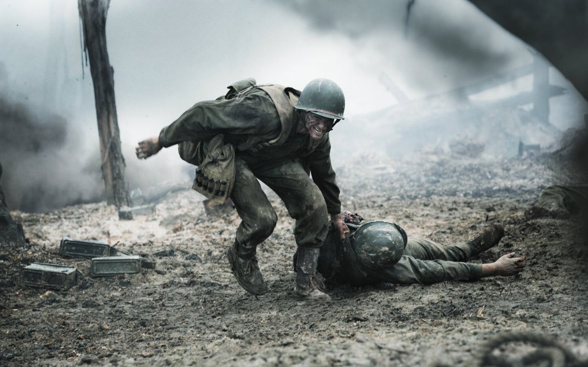 FilmsSaige's tweet image. Amazing acting, cinematography and editing. Deep and resonating. 8.5/10 #HacksawRidge