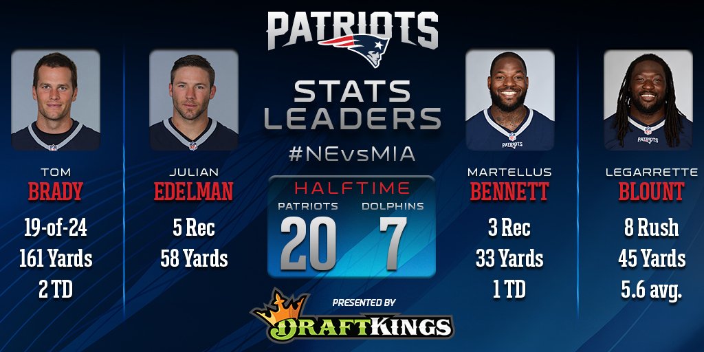 New England Patriots On Twitter Patriots Offensive Stats Leaders At Halftime Nevsmia