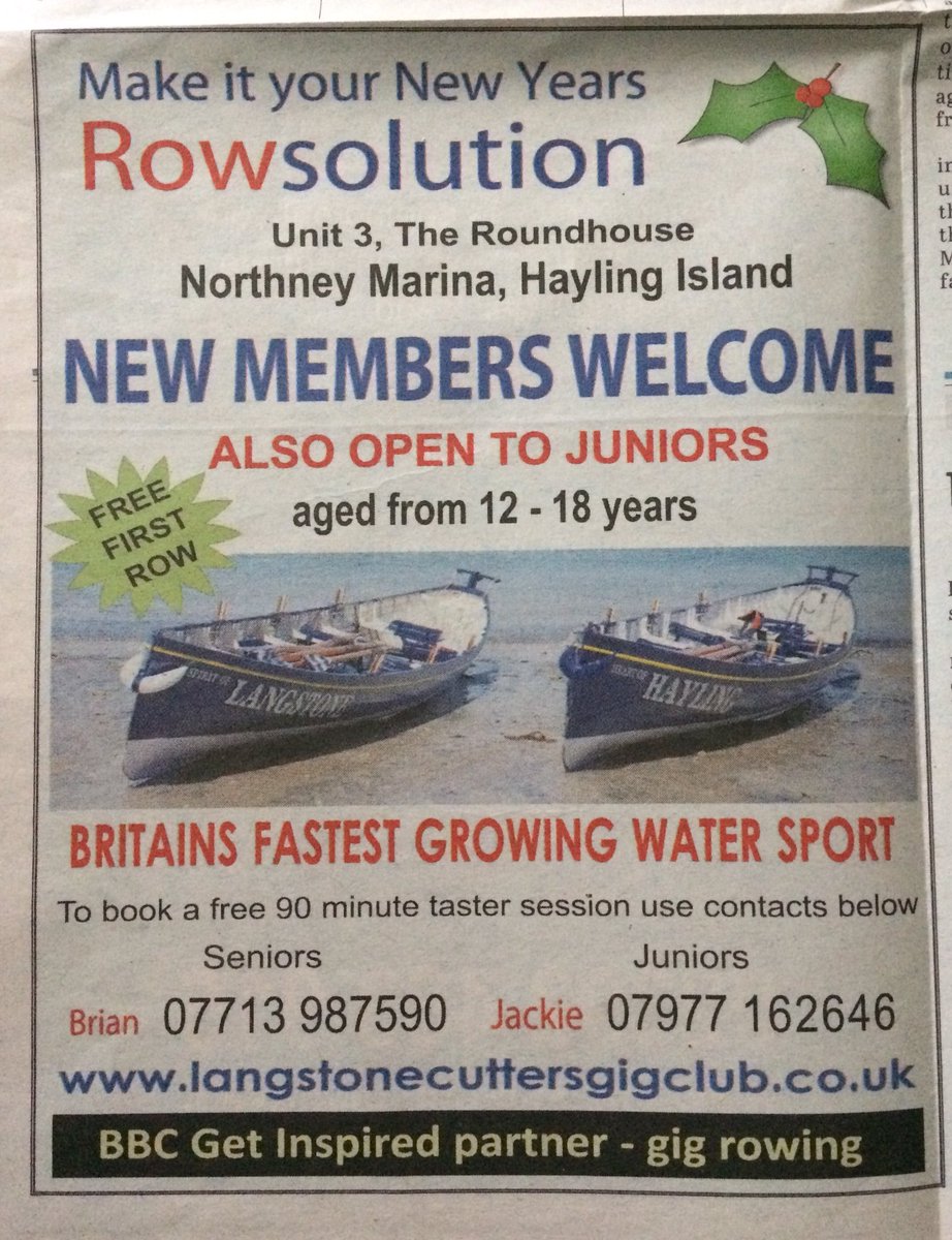 CPGAgigs's tweet photo. Fancy rowing in 2017 #getintogigrowing with @LangstoneGigs - you'll love it. Give it a go. https://t.co/bvREWMfpuB
