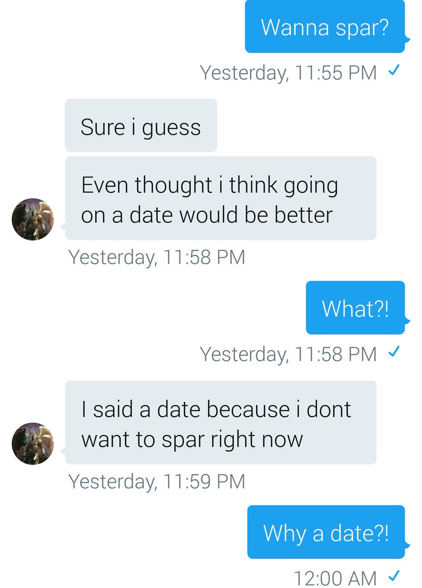 I wanted to punch someone and instead I get asked on a date by a demigod??
//Cropped out the username so nobody could harass him