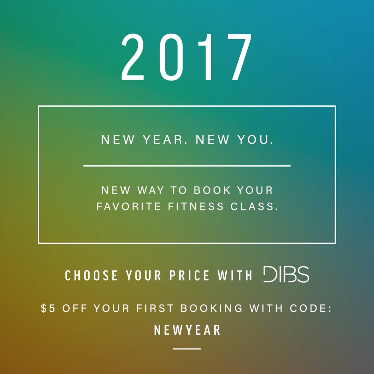 New Year, New You, NEW way to book: $5 off your 1st DIBS booking with code NEWYEAR. Seriously can't get any easier: getondibs.com/studio-partners