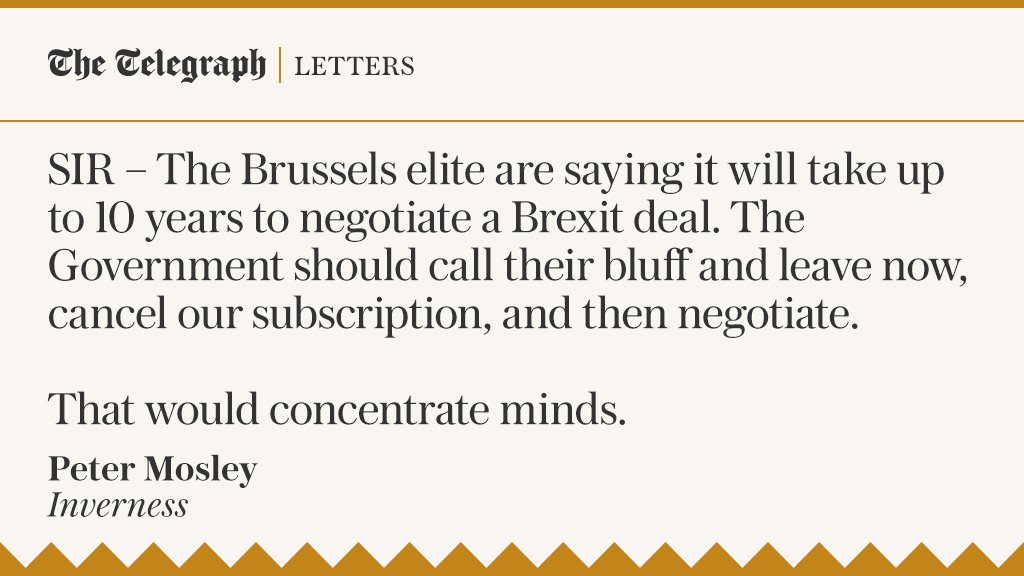 Telegraph's tweet photo. Should the UK call Europe's bluff?

#TelegraphLetters #Premium
https://t.co/UDwLwCcqfr https://t.co/PqNwkx1muF