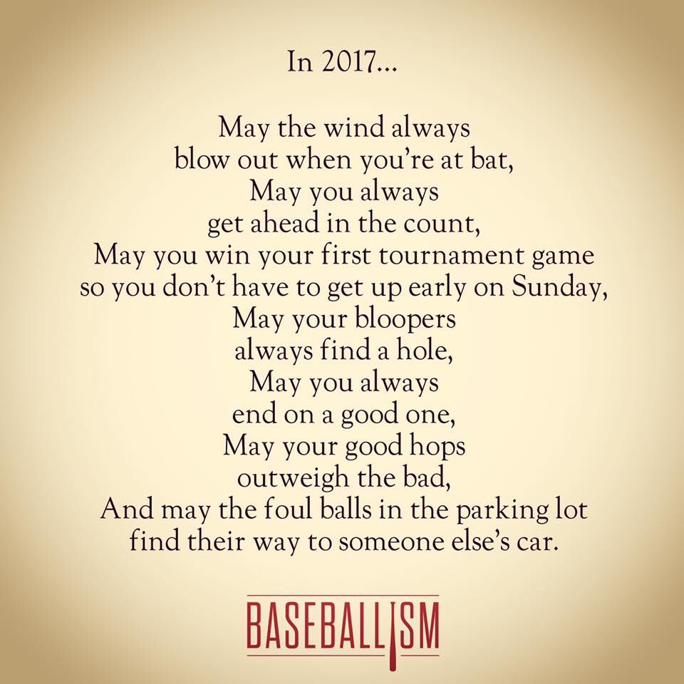 Baseballism's tweet photo. It's 2017, and we'd like to wish everyone the best... https://t.co/DMClJLsZRh