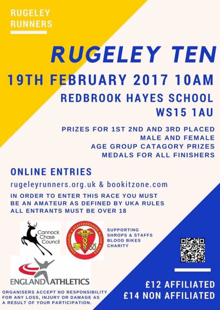 Challenging Rugeley 10 mile road race. <a href="/IlkestonRC/">Ilkeston Running Club</a> <a href="/StokeFIT/">StokeF.I.T.</a> <a href="/Lawleyrunning/">@Lawleyrunningclub</a> <a href="/newarkac/">Newark AC</a> <a href="/TrenthamRC/">Trentham RC</a> <a href="/sheffieldrc/">SheffieldRunningClub</a> @shabbarunners <a href="/StourRC/">Stourbridge RC</a>