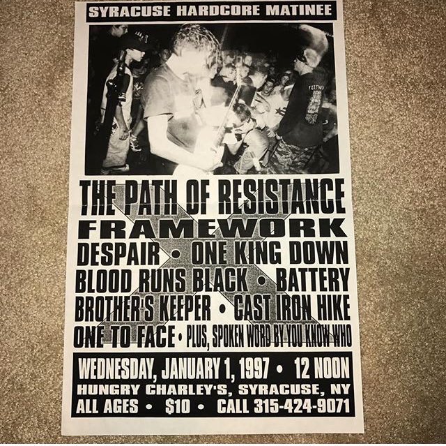 Trustkill's tweet photo. New Years Day in Syracuse 20 years ago! What a great show. #ThePathOfResistance #Framework #Despair #BrothersKeeper #CastIronHike https://t.co/2EKeqd83g0