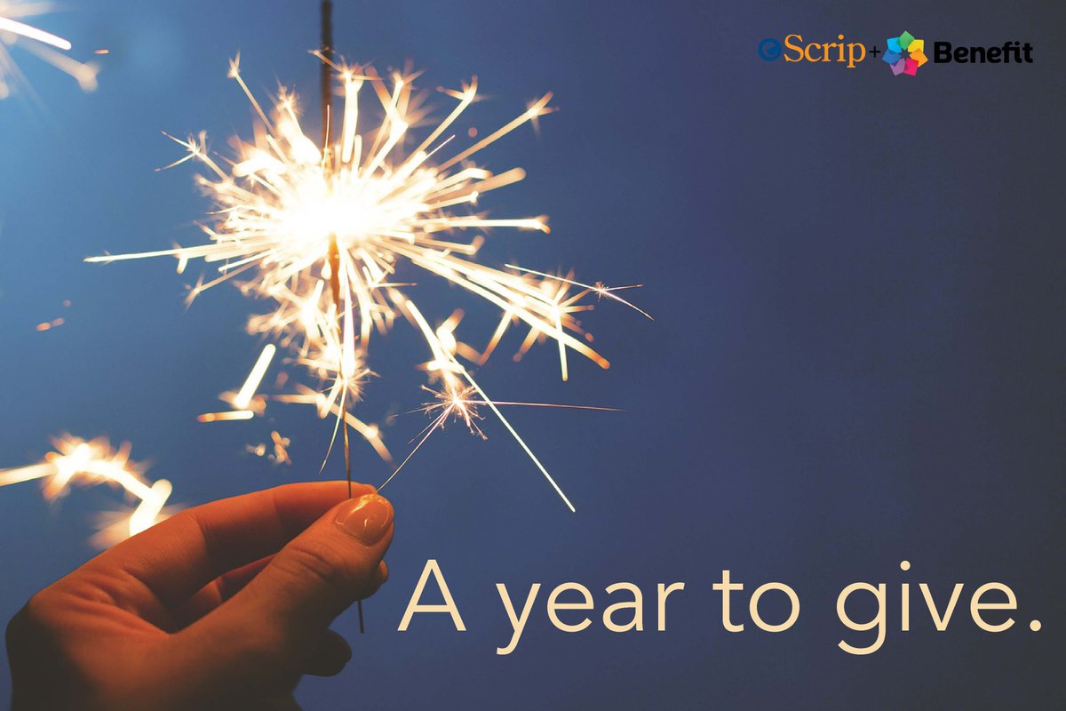 eScrip's tweet image. #HappyNewYear! Make this your year to give. Download Benefit Mobile today to keep your New Year's Resolution. escrip.com/getbenefit