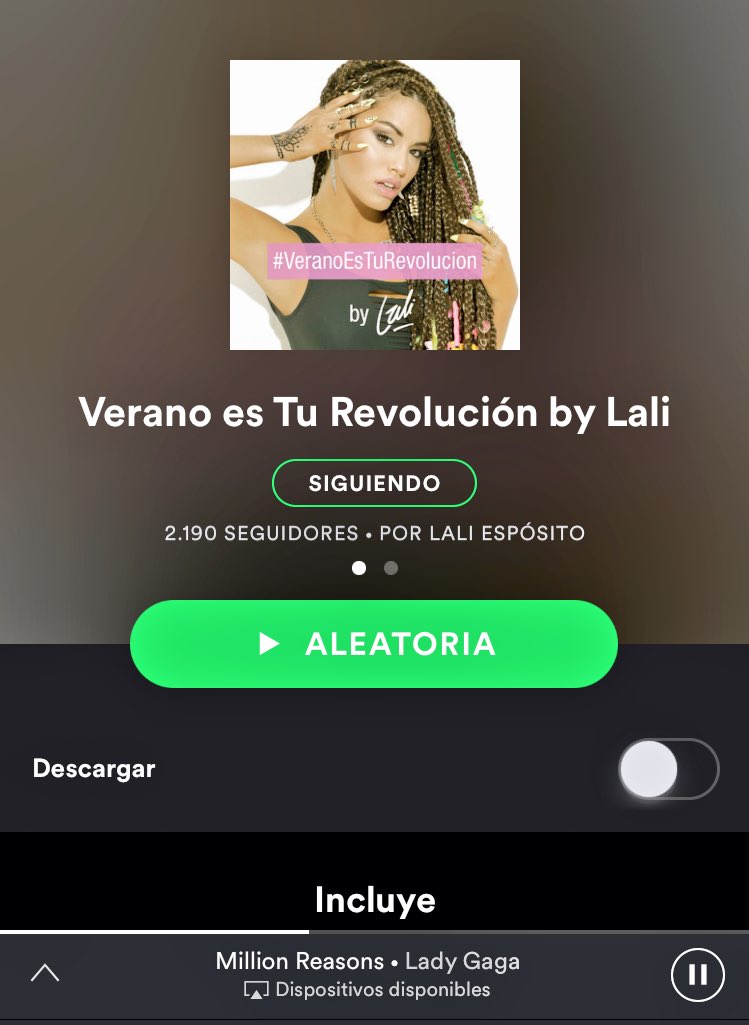 JuntosxLE's tweet photo. A seguir en @SpotifyARG la playlist de Lali #VeranoEsTuRevolucion MÚSICA PARA EL VERANO 🎶🎉🌞🌴 https://t.co/gBGDobnZRK