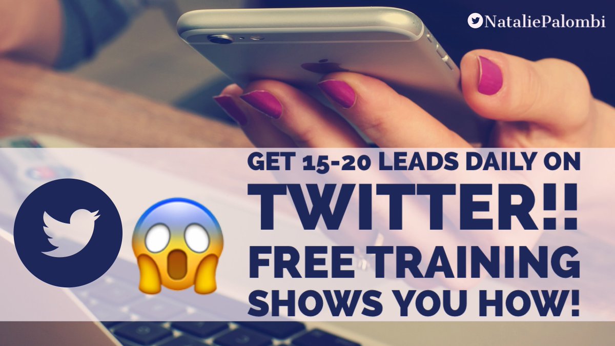 natalierfields's tweet image. Do u get leads for ur #smallbiz from Twitter? Why NOT?! Learn how to get 24/7 leads in this awesome FREE webinar!

bit.ly/Twitter15Leads…